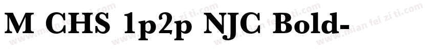M CHS 1p2p NJC Bold字体转换